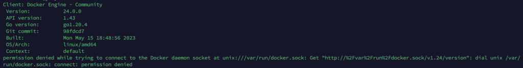 docker version show contnet